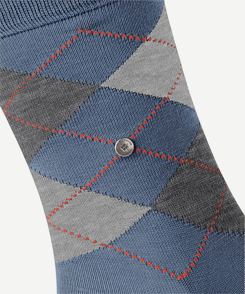 Burlington Manchester sok ruit blauw 6274