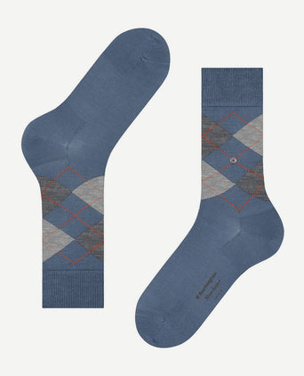 Burlington Manchester sok ruit blauw 6274