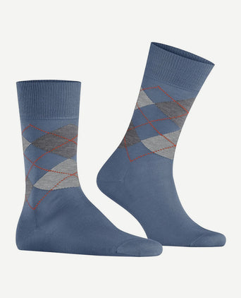 Burlington Manchester sok ruit blauw 6274