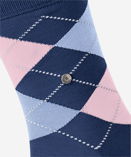 Burlington Manchester sok ruit blauw 6583