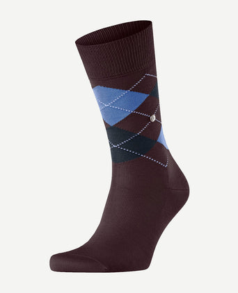 Burlington Manchester sok ruit bordeaux 8696