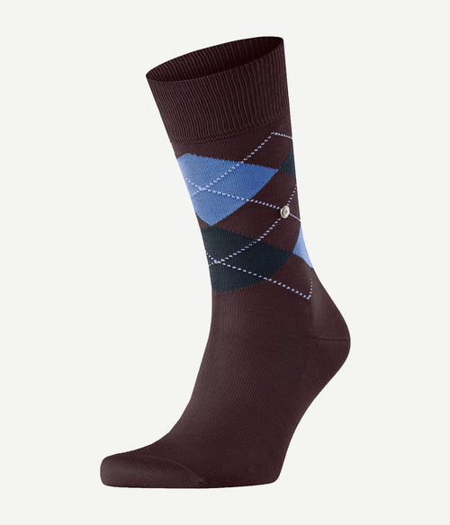 Burlington Manchester sok ruit bordeaux 8696