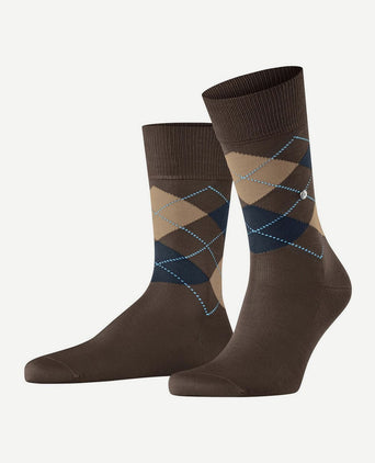 Burlington Manchester sok ruit bruin 5043