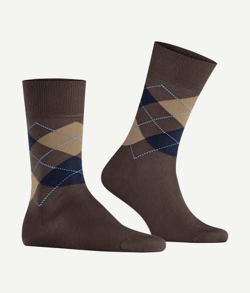 Burlington Manchester sok ruit bruin 5043