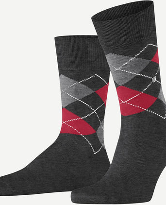 Burlington Manchester sok ruit grijs 3096