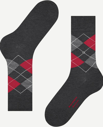 Burlington Manchester sok ruit grijs 3096