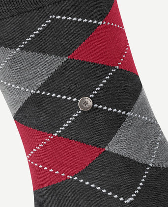 Burlington Manchester sok ruit grijs 3096