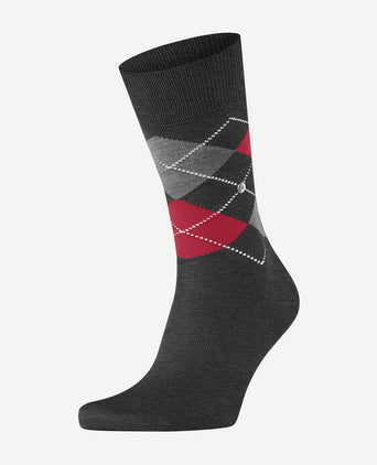 Burlington Manchester sok ruit grijs 3096