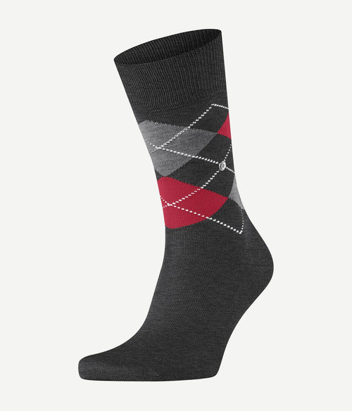 Burlington Manchester sok ruit grijs 3096