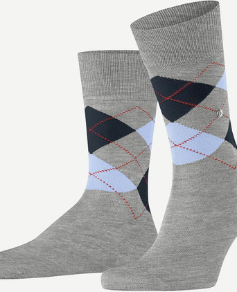 Burlington Manchester sok ruit grijs 3615