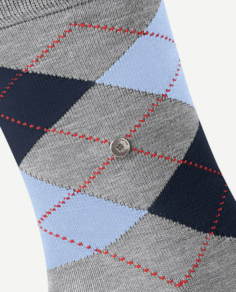 Burlington Manchester sok ruit grijs 3615