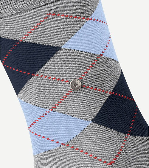 Burlington Manchester sok ruit grijs 3615