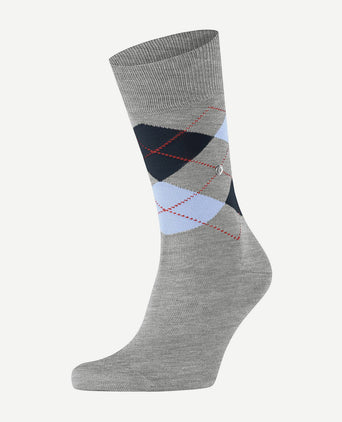 Burlington Manchester sok ruit grijs 3615