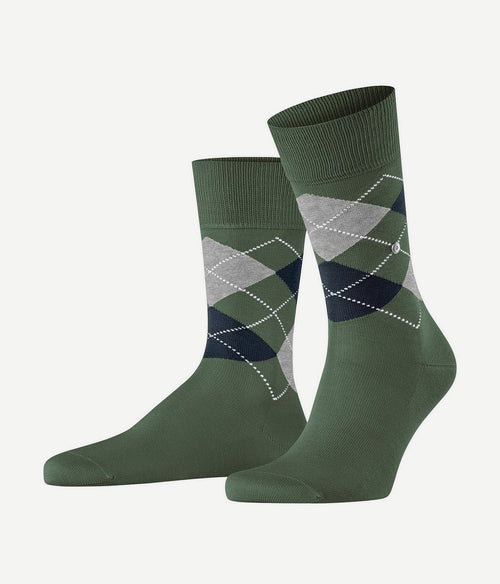 Burlington Manchester sok ruit groen 7982