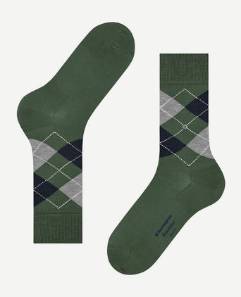 Burlington Manchester sok ruit groen 7982