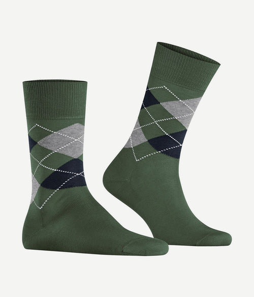 Burlington Manchester sok ruit groen 7982