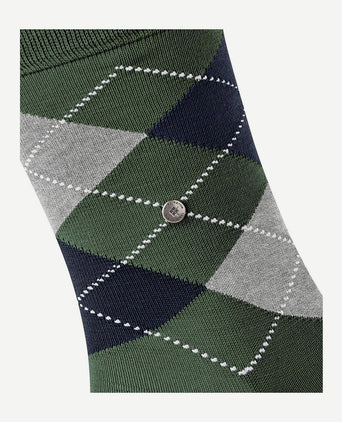 Burlington Manchester sok ruit groen 7982