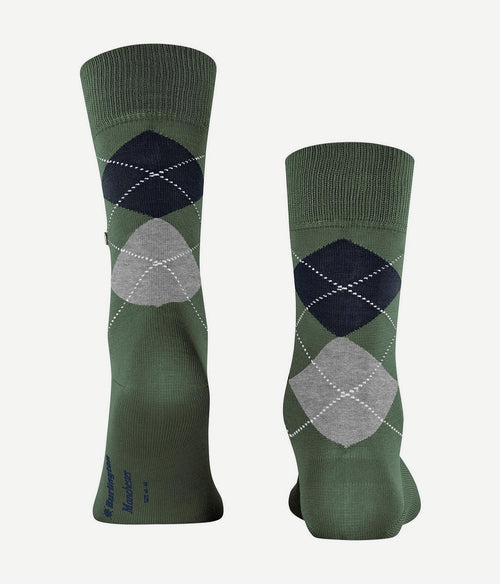 Burlington Manchester sok ruit groen 7982