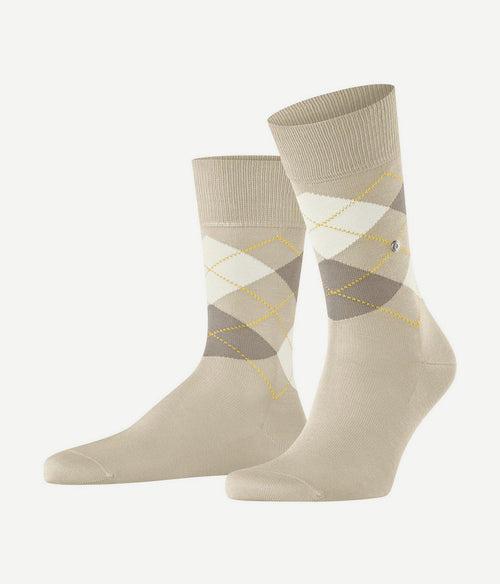 Burlington Manchester sok ruit lichtbeige 4840