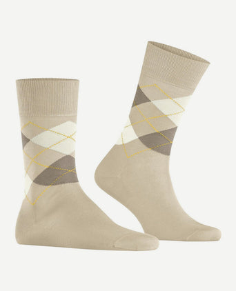 Burlington Manchester sok ruit lichtbeige 4840