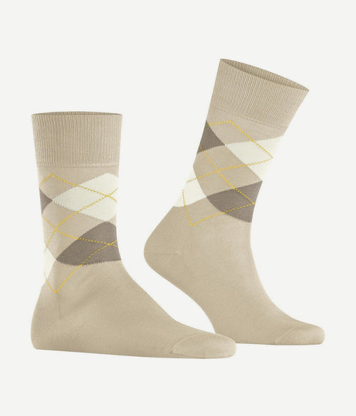 Burlington Manchester sok ruit lichtbeige 4840