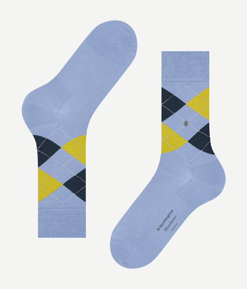 Burlington Manchester sok ruit lila 6256