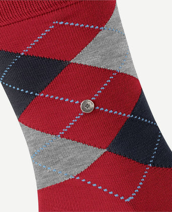 Burlington Manchester sok ruit rood 8048