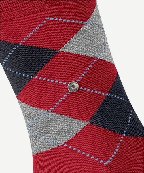 Burlington Manchester sok ruit rood 8048