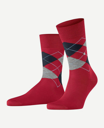 Burlington Manchester sok ruit rood 8048