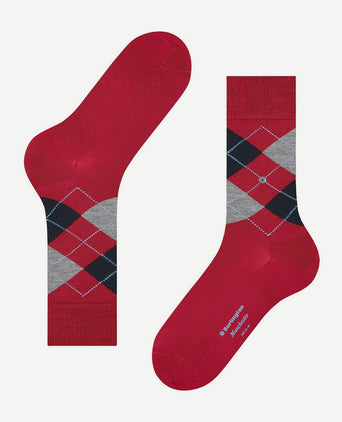 Burlington Manchester sok ruit rood 8048