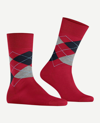 Burlington Manchester sok ruit rood 8048