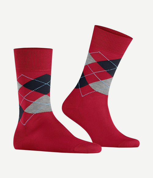 Burlington Manchester sok ruit rood 8048