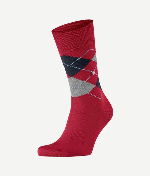 Burlington Manchester sok ruit rood 8048