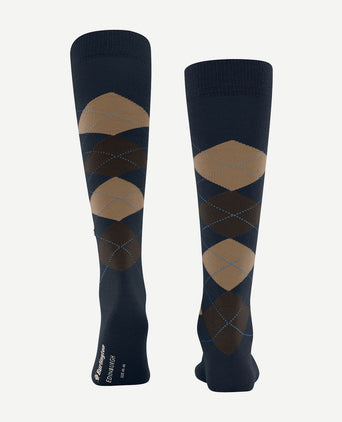 Burlington Edinburgh kniekousen wol donkerblauw