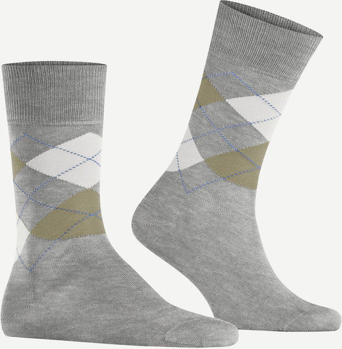 Burlington Manchester sokken grijs 3623
