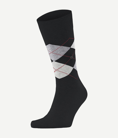 Gift box argyle (2-pack) ruiten zwart ecru
