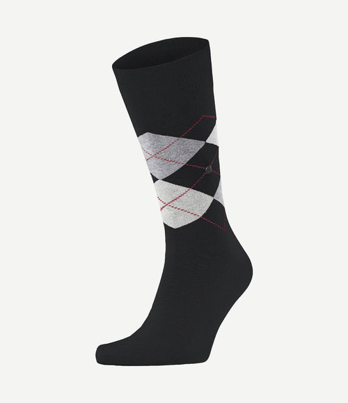 Gift box argyle (2-pack) ruiten zwart ecru