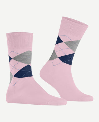 Manchester sok ruit roze 8440