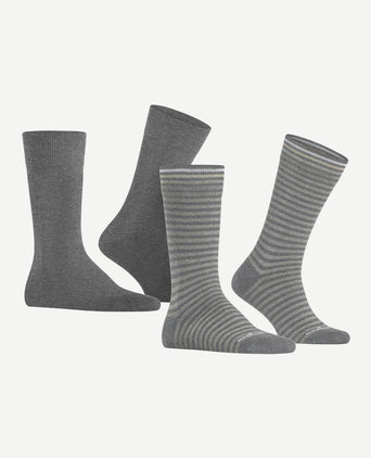 Everyday (2-pack) strepen grijs