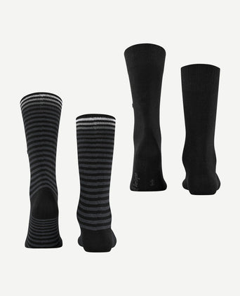 Everyday (2-pack) strepen zwart