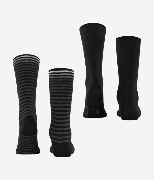 Everyday (2-pack) strepen zwart