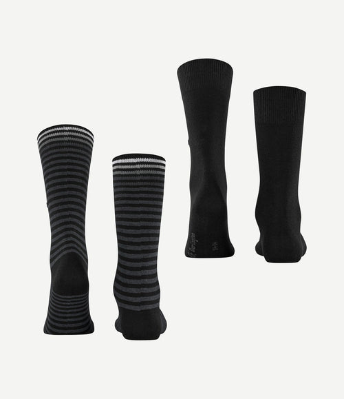 Everyday (2-pack) strepen zwart