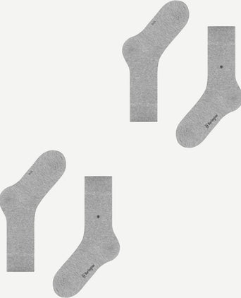 Burlington uni lichtgrijs (2-pack)