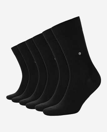 Burlington uni zwart (6-pack)