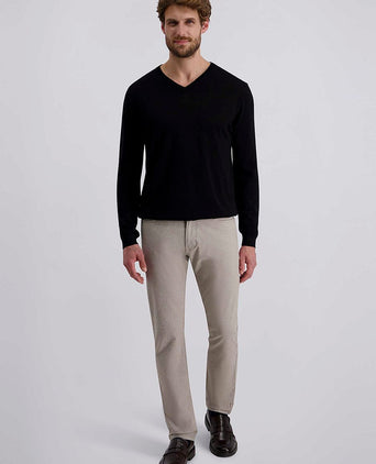 Broek Lyon tapered print greige