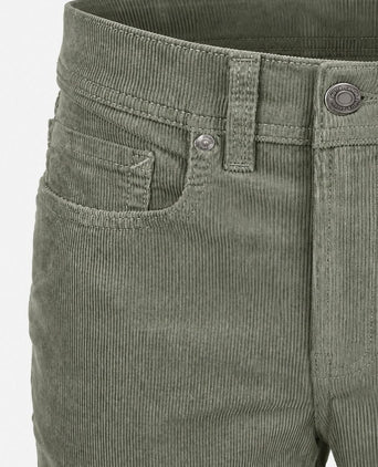 Broek Lyon tapered corduroy groen