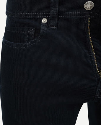 Broek Lyon tapered corduroy donkerblauw