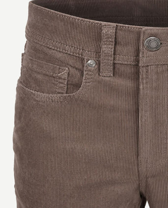 Broek Lyon tapered corduroy taupe