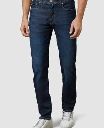 Jeans Lyon tapered future flex donkerblauw