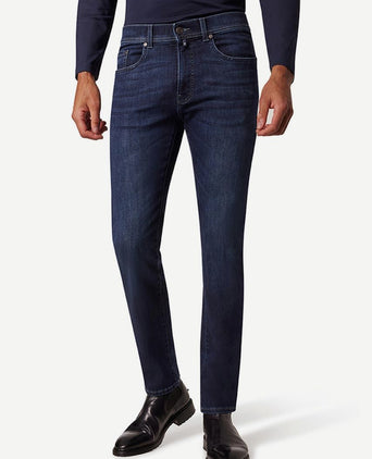 Jeans Lyon tapered future flex donkerblauw